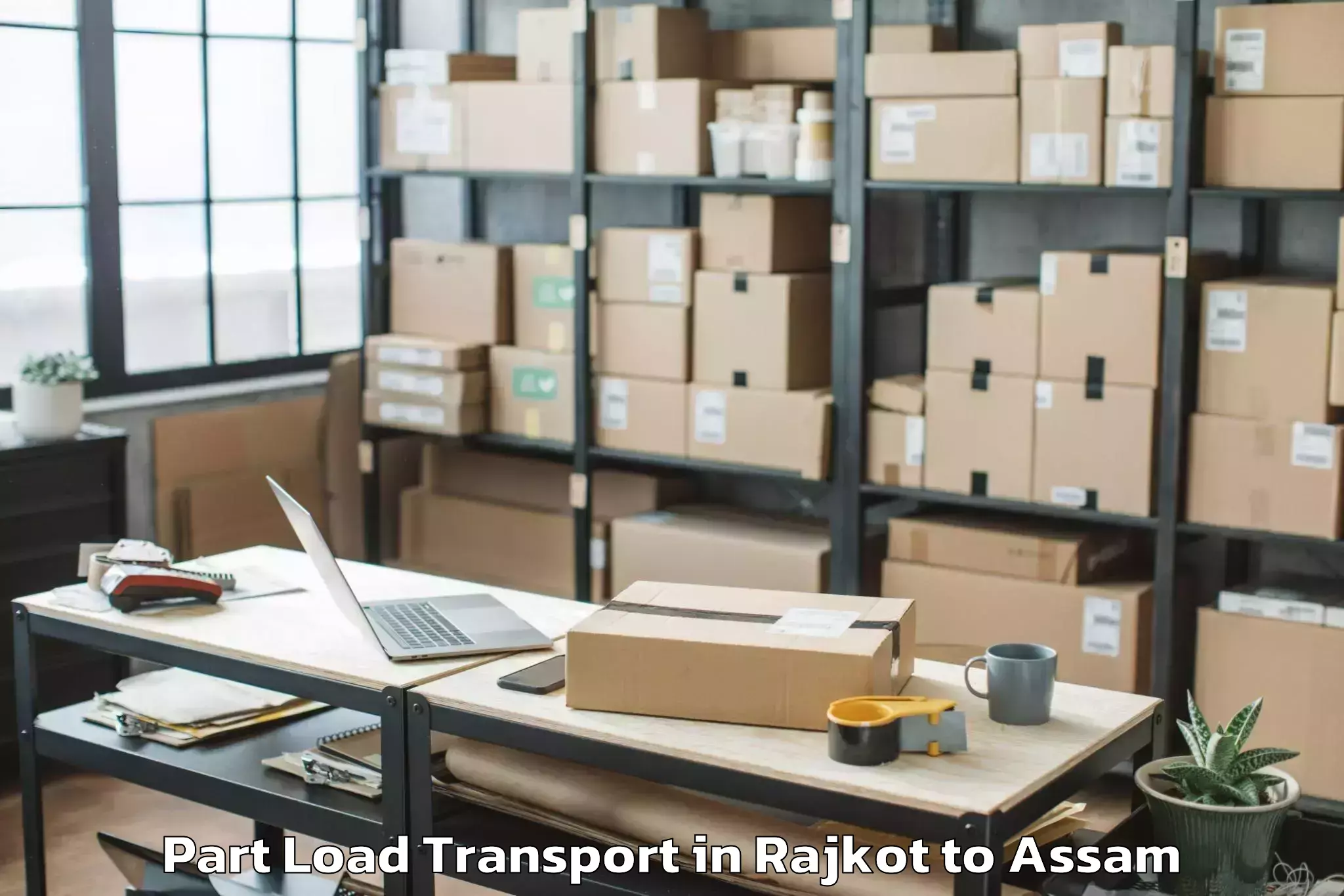 Easy Rajkot to Jagiroad Part Load Transport Booking